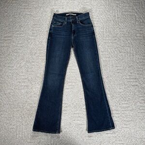 Hudson Nico Barefoot Bootcut Jeans Size 24 Dark Wash Mid Rise Stretch Denim